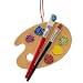 Painters Palette Resin Hanging Christmas Ornament - Size 3 in.