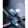 Short iPhone Charger Cord, USB A to Lightning Cable 1FT/2Pcs [Apple MFI Certified] Braided Fast Charging Wire Data Line for iPhone 14 Pro Max 13 12 Pro/11/XS/XR/X/SE/8 Plus/7/6s, iPad Mini/Air for Car
