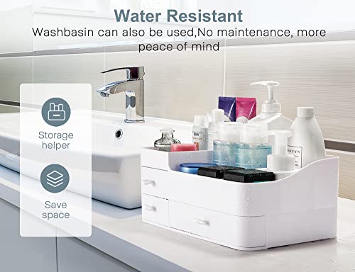 Makeup Organizer With Drawers,Large Capacity Countertop Organizer For Vanity,Bathroom And Bedroom Desk Cosmetics Organizer For Skin Care,Brushes, Eyeshadow, Lotions, Lipstick, Nail Polish And Jewelry #TOP6