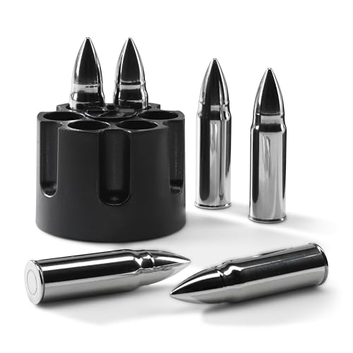 Connoisseur Creations Whisky Bullet Reusable Freezer Stainless Steel Ice Stones