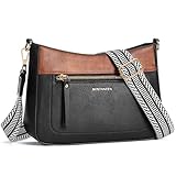 BOSTANTEN Crossbody Purses for Women Vegan Leather Shoulder Handbags Hobo Bag with Detachable Strap for Daily Travel & Work