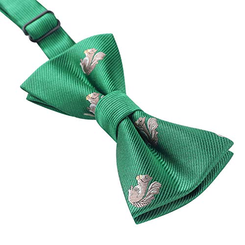 Image of HISDERN Bow Ties for Boys Pre Tied Toddler Bow Tie Adjustable Kids Bowties Clip On Fun Patterned Bowties for Wedding Party