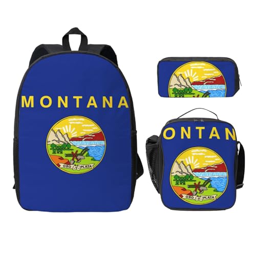 Sac à dos léger noir EdWal kit 3 pièces avec sac repas et trousse scolaire Montana