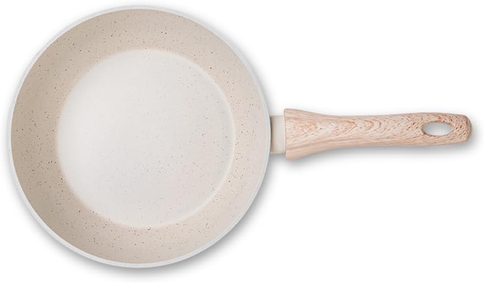 Brinox - Frigideira Alta com Tampa 24Cm 2,3L Ceramic Life Sirius com Fundo de Indução - Vanilla