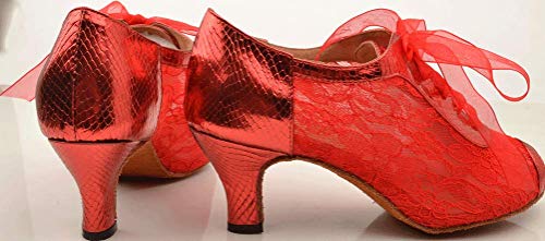 Chaussures de danse en daim de qualité supérieure rouge 41 EU - 4