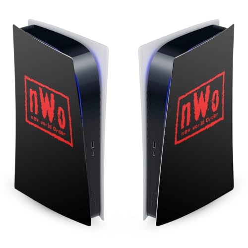 Head Case Designs Licenza Ufficiale WWE Logo NWO Vinile Frontalino Sticker Gaming Pelle Adesivo Compatibile con Sony Playstation 5 PS5 Digital Edition Console