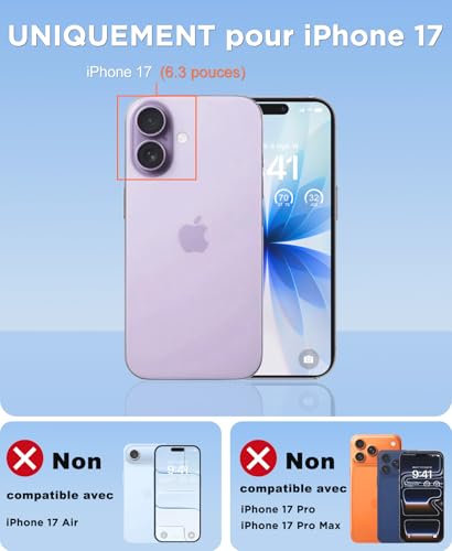 Coque iPhone 17 étanche Beeasy anti-poussière écran protégé noir