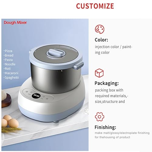 Pétrin automatique 230W avec panneau tactile et cuve inox design