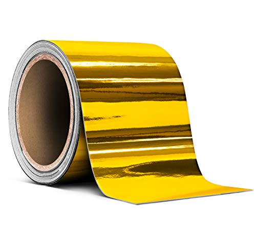VViViD Gloss Gold Chrome Air-Release Vinyl Adhesive Tape Roll (3 Inch x 30ft)