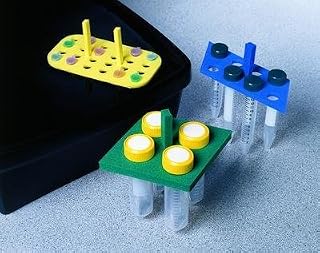 Heathrow HS2165C Floating Foam Tube Rack, 1.5-2.0 mL Tubes, Yellow (Pack of 5)