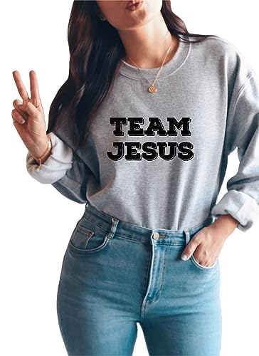 Team Jesus Sweatshirt, religion tee, Christian Clothing, Church Sweat,crewneck bible tee4