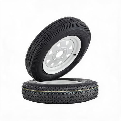 2 Pack 5.30-12 6PR Load C 4 Lug Pre-Mounted Trailer Tire Wheel Rims