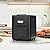 CREATIVECHEF Electric Composter,Upgraded 3.8L Electric Kitchen Compost Bin with Visual Cover,Converts Waste to Dry Compost,Indoor Smart Odorless Compost Bin,Black