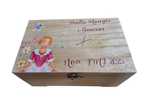 Genérico Caja de Madera Personalizada para Moños, Ganchos y Peinetas de Fallera.
