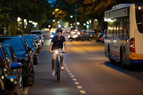 Sigma Aura 30 | LED Fahrradlicht 30 Lux | StVZO zugelassenes, batteriebetriebenes Vorderlicht | 2 Leuchtmodi | Farbe: Schwarz