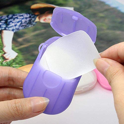 Image of Disposable Hand Washing Cleaning Paper Soap | Outdoor Travel Hiking Soap Paper Flakes | paper soap strips for handwashing when travelling | (PACK OF 4)