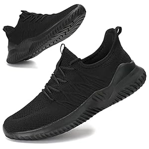 Mens Casual Running Shoes Light Comfort Casual Sport Mesh Sneakers Work Gym Slip on Tennis Walking Cross Trainer