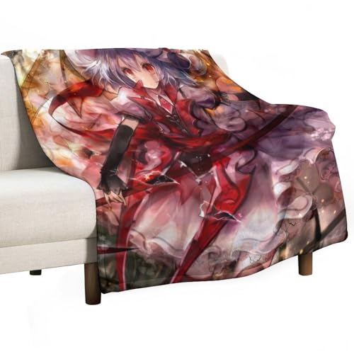 ブランケット 東方シリーズ レミリア 毛布 大判 秋冬 130cm*150cm ひざ掛け 両面印刷 ふわふわ 冬用 寒さ対策 大きめ 掛け布団 暖かい フランネル 柔らか 掛け毛布 四季適用