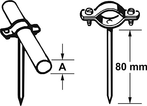 CORNAT T562101 1/2-Inch Zinc Plated Pipe Clamps - Clear (5-Piece), Silber, 1/2 Zoll - Image 2