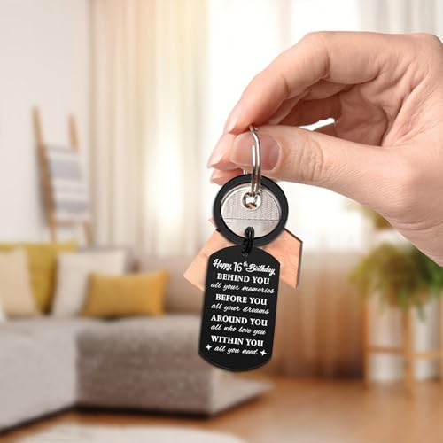 Image of Yobent Sweet 16 Birthday Gifts for Boys Girls, 16th Birthday Decorations for Men Women, 16 Years Old Bday Keychain, Born In 2010 Bday Present