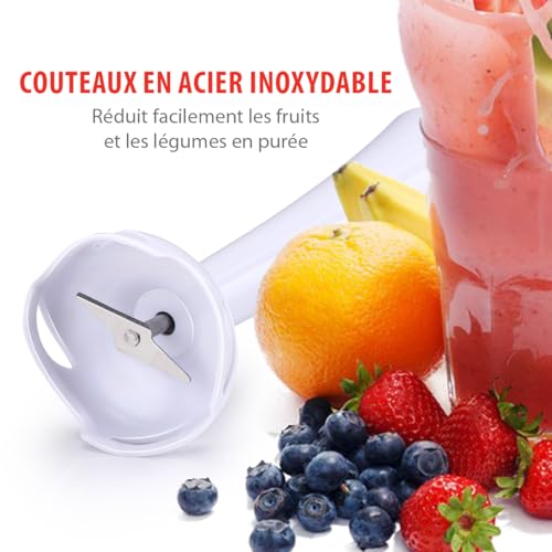apina Mixeur Plongeant Set - Mixeur Plongeant avec Hachoir - Batteur Électrique - Blender - Fouet - 400W - Blanc – Image 5