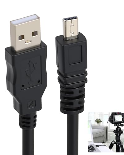 USB UC-E6 Cable Photo Transfer Cord for Nikon, 8pin Camera Charger Cable Compatible with Sony DSC-W800 DSCW800 DSCH300 Nikon Coolpix L340 A10 B500 Digital Camera Data Sync and Photo Transfer