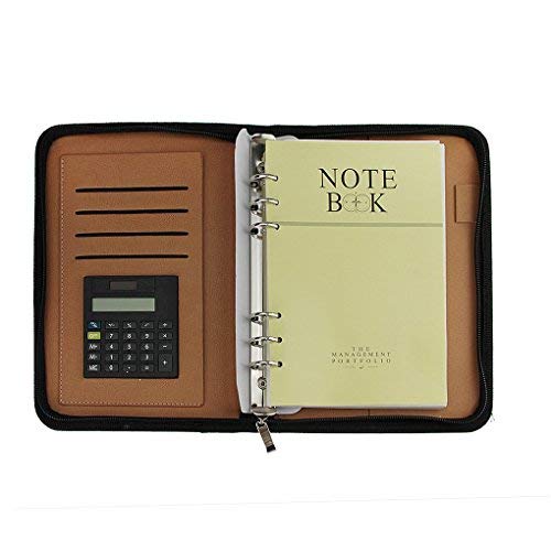quaderno， Diario classico formato A5 con calcolatrici integrate e organizer chiusura a zip lucchetto for schede