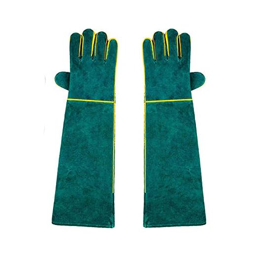 Womdee Animal Handling Gloves Bite Proof 23Inch, Thickened Cowhide Dog,Cat Scratch,Bird Handling Falcon Gloves Grabbing,Reptile Squirrel Snake Bite