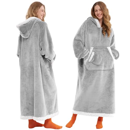 Giggling Getup Wearable Blanket Hoodie for Women Men Gifts for