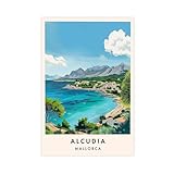 GAPKJGTS Alcúdia - Póster de viaje en lienzo para decoración de pared, cuadros para sala de estar, dormitorio, 20 x 30 cm