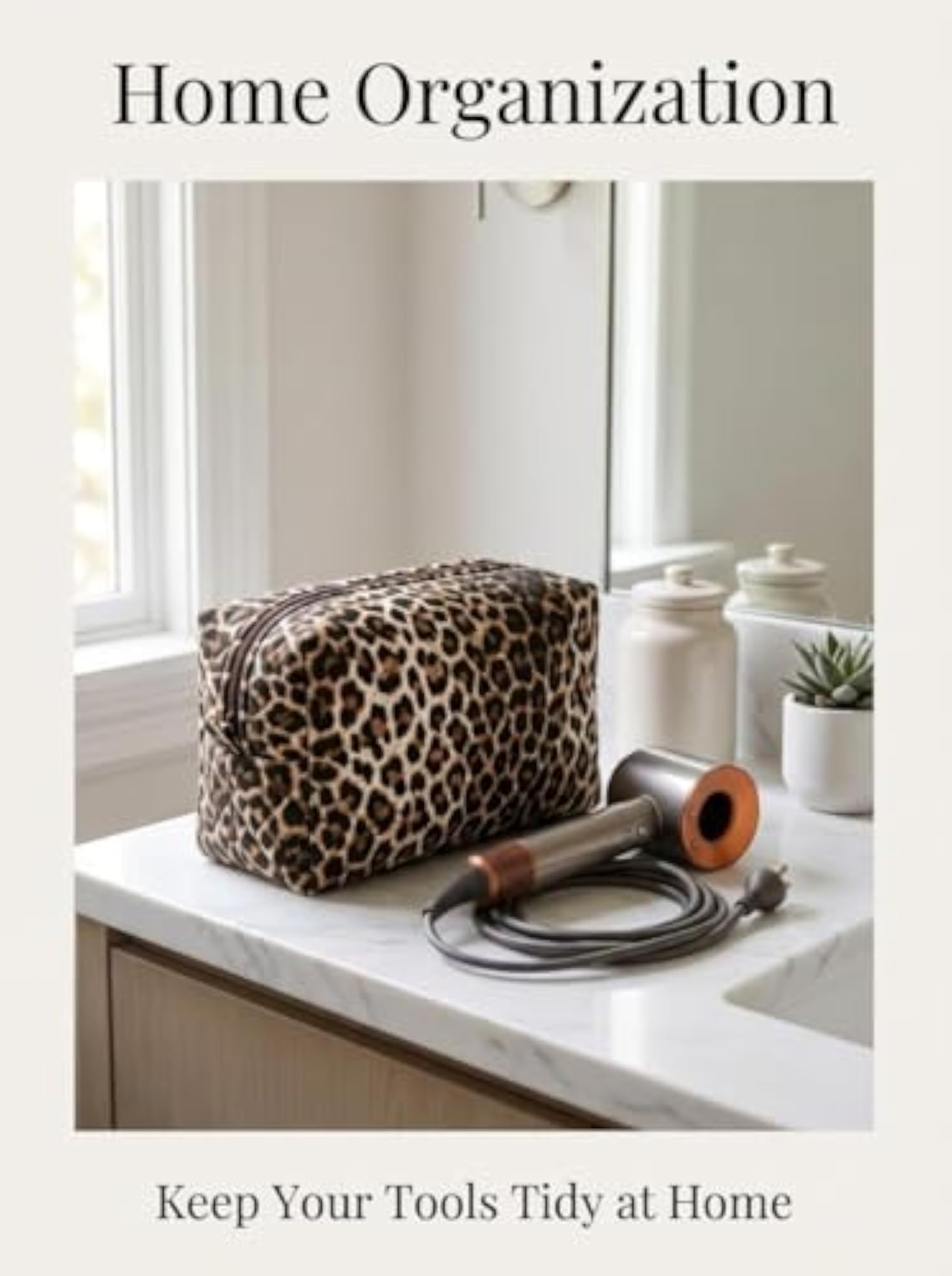 Travel Case for Dyson Airwrap Shark Flexstyle Hair Tools, Leopard