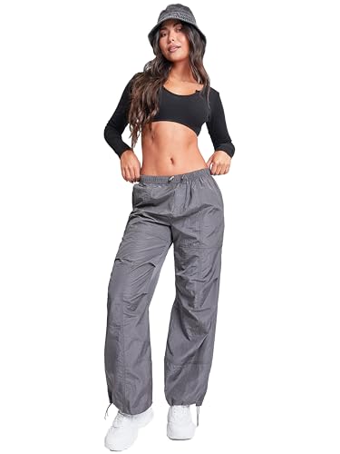 YMI Womens Jeans Women's Pull-on Nylon Parachute Pants4