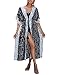 Jeasona Women’s Bathing Suit Cover Up Beach Bikini Kimono Cardigan (Black, One Size)
