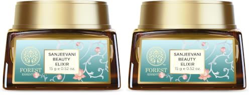 Image of Forest Essentials Sanjeevani Beauty Elixir | Ayurvedic Rejuvenating Day Cream with Sanjeevani Influsion & Hyaluronic Acid | Lightweight Pre-Moisturiser for Radiant, Hydrated Skin (Pack of 2)