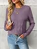 LILLUSORY Womens Sweaters Fall Fashion 2026 Lightweight Long Sleeve Knit Pullover Casual Trendy Tops Winter Clothes Grey Purple M #1