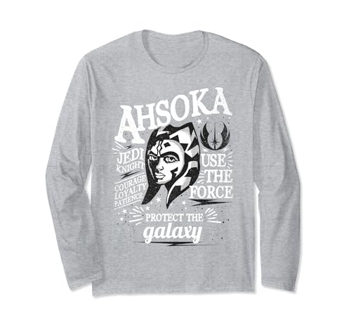 T-shirt Star Wars Ahsoka manches longues imprimé graphique pour collectionneur