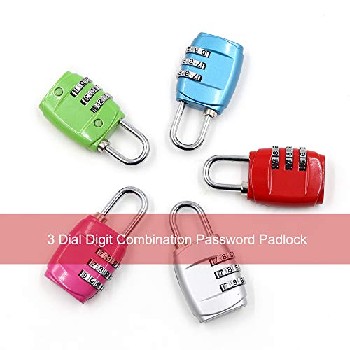 DECDEAL 3 Dial Combinação de Dígitos Senha Código de Bloqueio Bloqueio Proteger Locker para Mala de