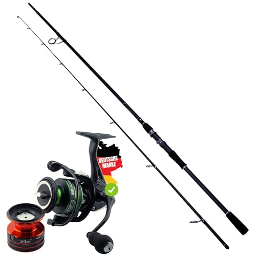 Zite Fishing Inzite Base Stick Ruten Set | Spinnrute Barsch Zander Hecht aus 24T Carbon SIC-Beringung 225-255cm 5–85g + Spinnrolle Base 2000 3000 4000 (Base Stick Zander + Base Reel 3000) Zite Fishing Inzite Base Stick Ruten Set | Spinnrute Barsch Zander Hecht aus 24T Carbon SIC-Beringung 225-255cm 5–85g + Spinnrolle Base 2000 3000 4000 (Base Stick Zander + Base Reel 3000)