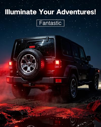 Image of DOT Approved Dark Smoke LED Tail Lights with 40W Super Bright Reverse Light Compatible with 2007-2017 Jeep Wrangler JK JKU 2 Door / 4 Door, EMC Build-in