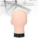 YolieraArt Silicone Bald Mannequin Head with Massage Points, 21.25 Inch Professional Practice Head for Beauty Makeup, Wig Styling and Display, Universal Stand Interface