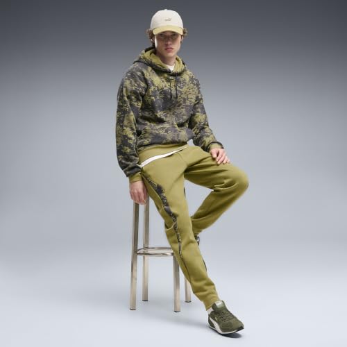 PUMA Hoodie en Polaire à Motif Camouflage Sport Homme XXL, Chai Latte Brown