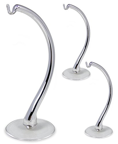 Silver Glass Ornament Display Stands - 9