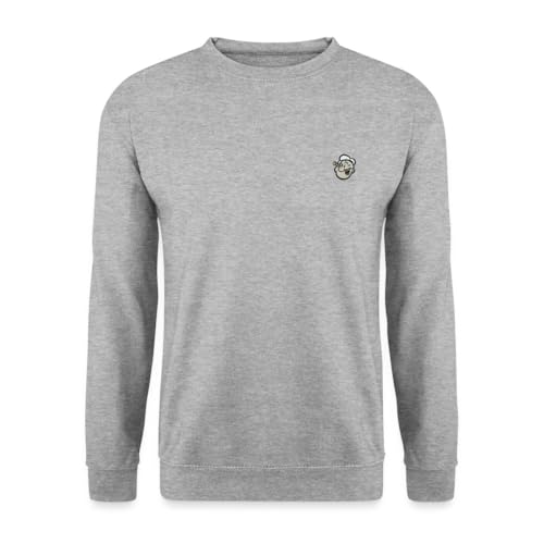 Spreadshirt Popeye Embroidery Design Unisex Sweatshirt, S, salt & pepper