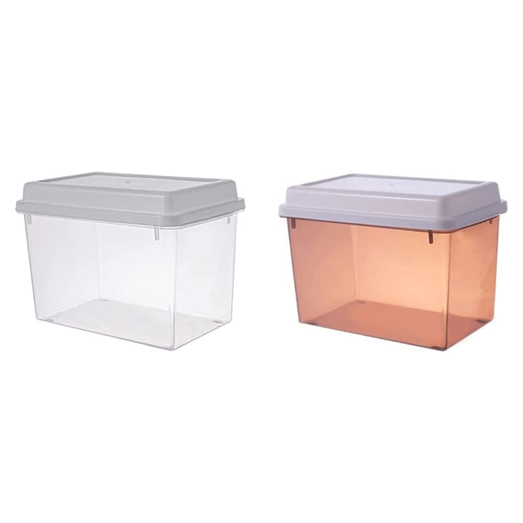 LIOONS Quadratischer Brotkasten, transparenter Kunststoff-Brotkasten mit Deckel, Kühlschrank-Frischebox, Brotaufbewahrung, Haushalt, große Kapazität