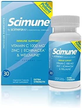 ScimeraMD® Scimune Immune Support Supplement with Zinc, Quercetin, Echinacea, and Wellmune® Beta Glucan, 30 CT