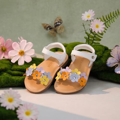 Image of PHIRAMIN Toddler Flower Girl Sandals - Girl Dress Shoes Toddler Little Kid Wedding Party