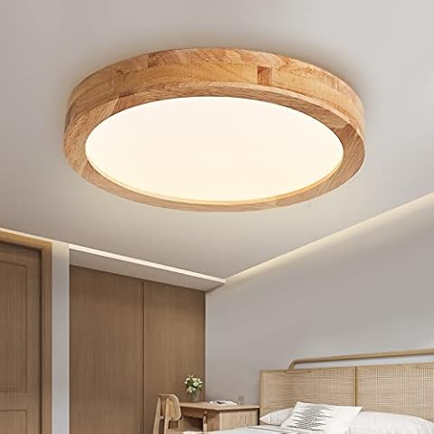 Baerolc Plafon LED Techo de Madera Cover