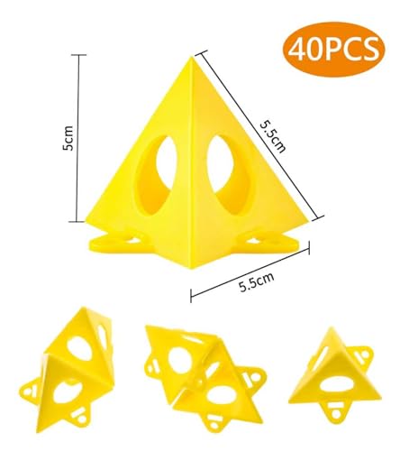 Miniatura 2 de 40 Pcs Soportes De Pirámides De Pintor Elevadores De Puertas Lona Lienzo De Cono Amarillo Y Elevadores De Puerta Manualidades De Plástico Pintura Proyecto Puerta Gabinete