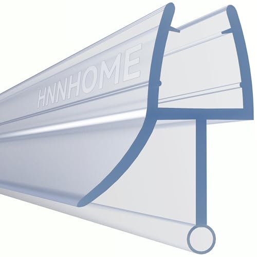 HNNHOME Rubber Plastic Bath Shower Screen Seal Strip for 8-10mm Glass Door Curved Straight 5-10mm Gap