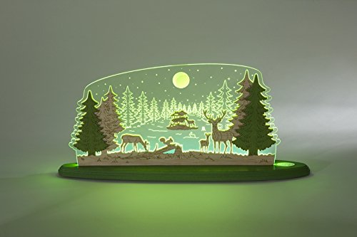Arche lumineuse de Noël Weigla de 47cm décor boisé des Monts Métallifères